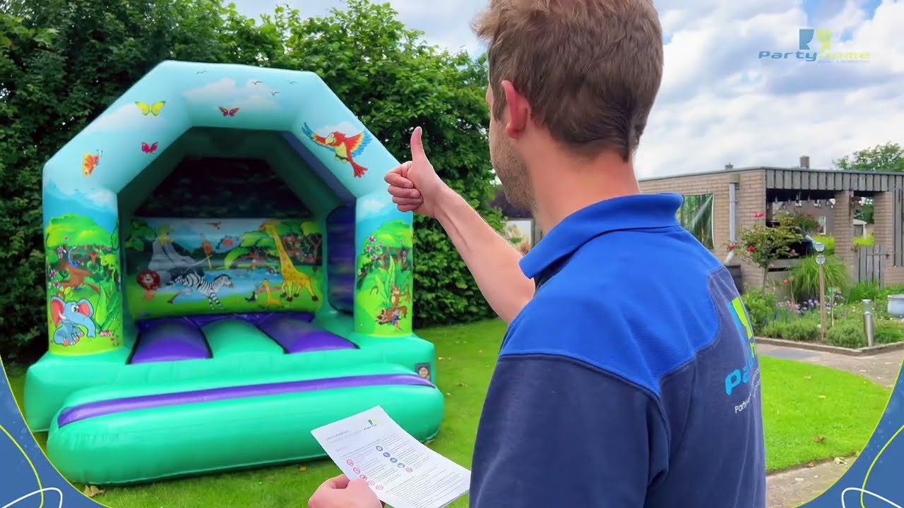 Opbouw instructie klein springkussen. Partyhome legt het je uit!