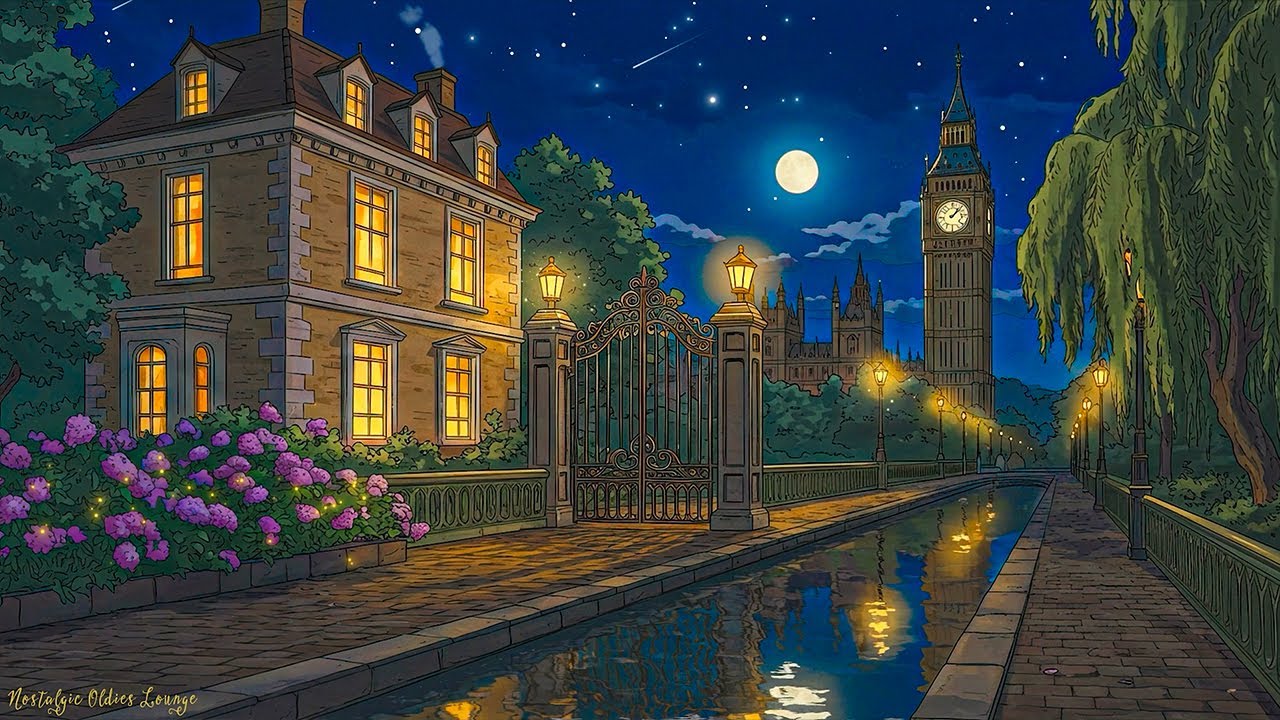 lost in the 1940s london, with classic oldies playing in another room on warm summer night