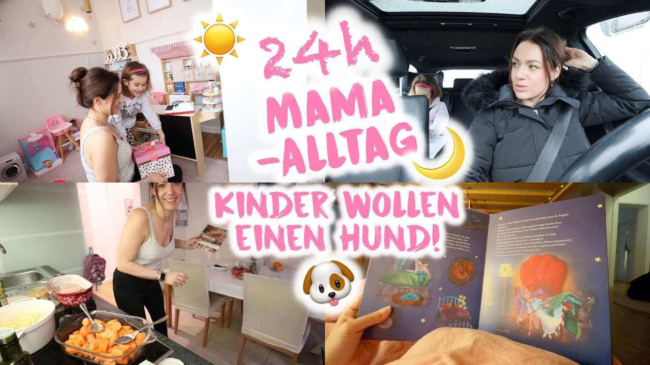 24h Mama-Alltag mit 3 Kindern👩&zwj;👧&zwj;👦 &bull; Ihr gr&ouml;&szlig;ter Wunsch: Ein Hund! 🐶🥹&bull; Familien Vlog & Abendessen