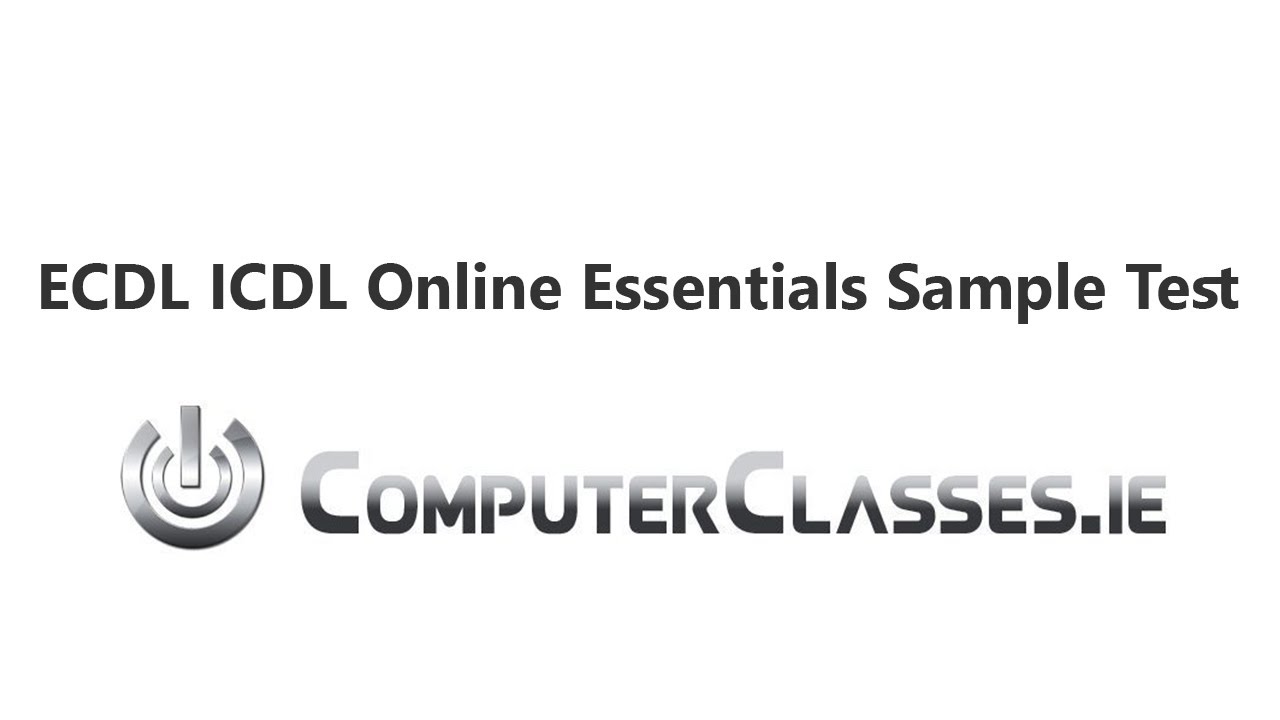 ECDL ICDL Online Essentials Diagnostic Sample Test Exam