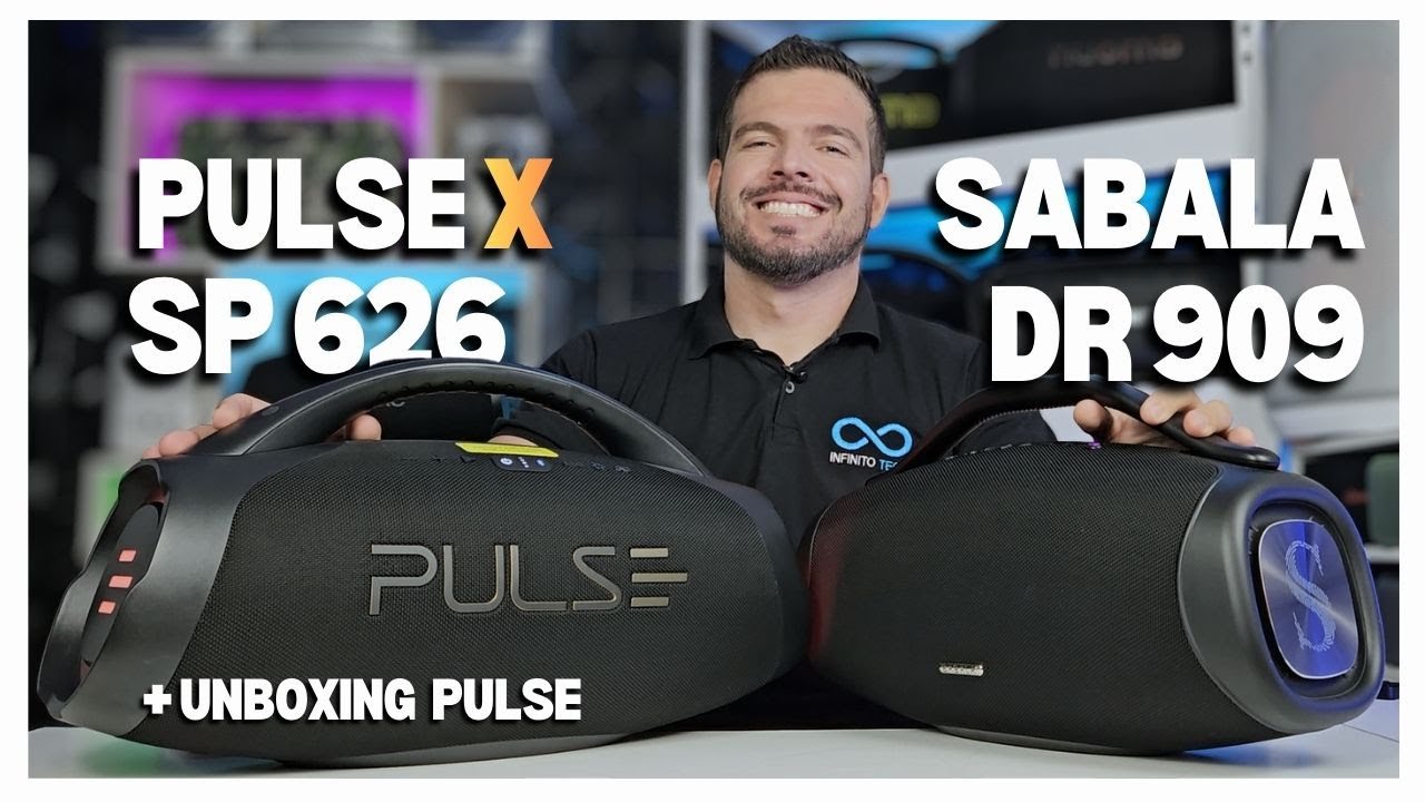 Lançamento PulseX SP626 vs Sabala DR-909 | Qual Boombox Vale Mais a Pena? Comparativo + Unboxing