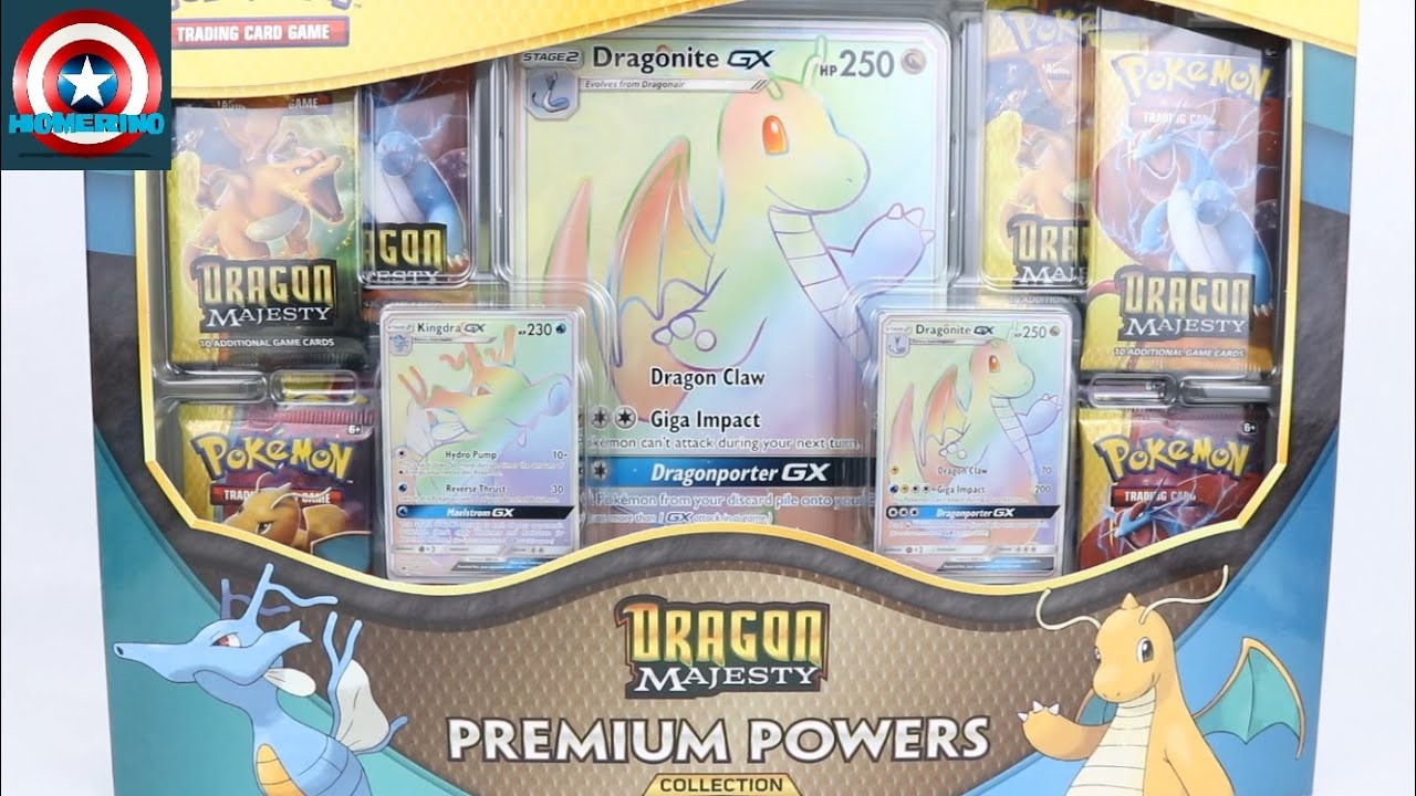 Pokemon TCG Dragon Majesty Premium Powers Collection Box Opening!