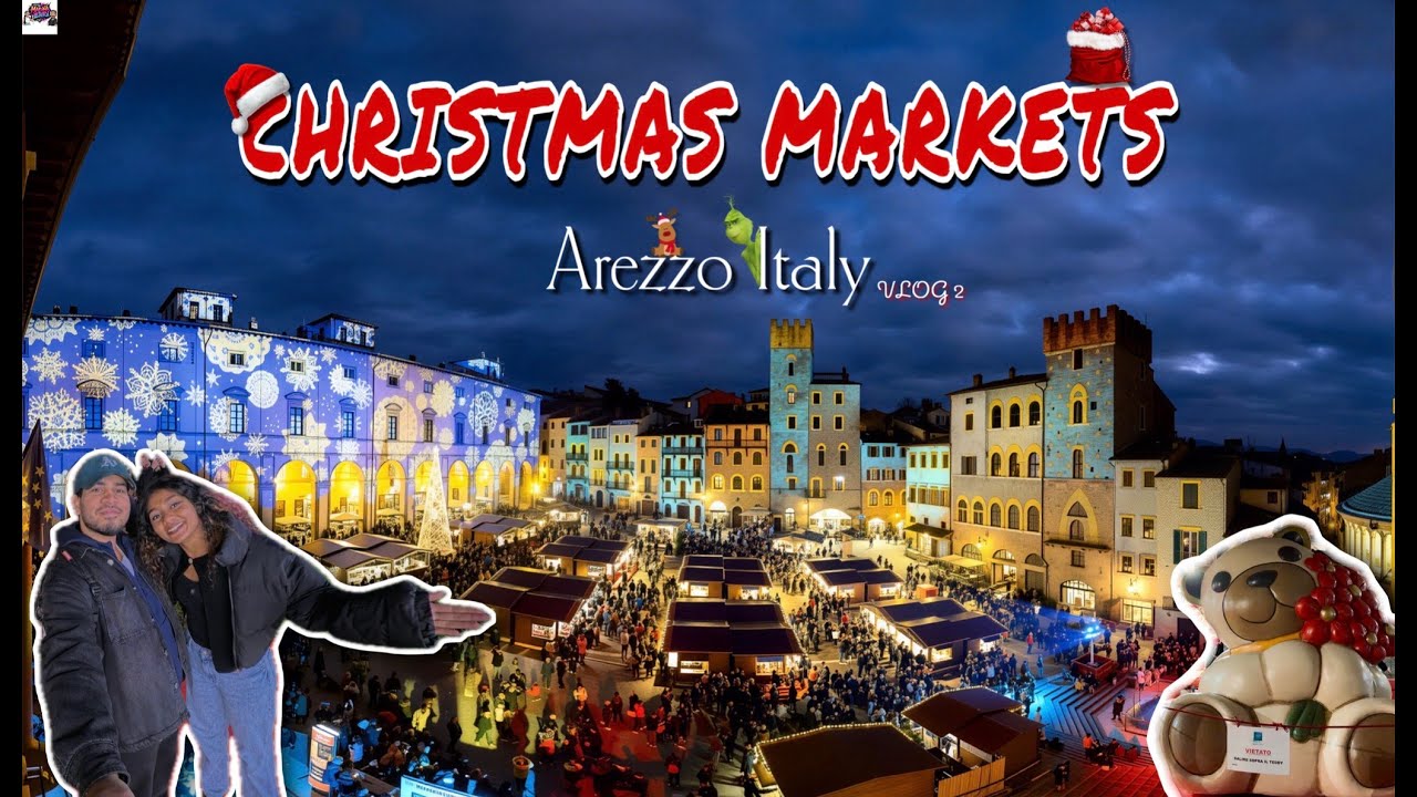 🎄Christmas markets☃️  AREZZO නත්තල් නගරය🎁 Vlog 2