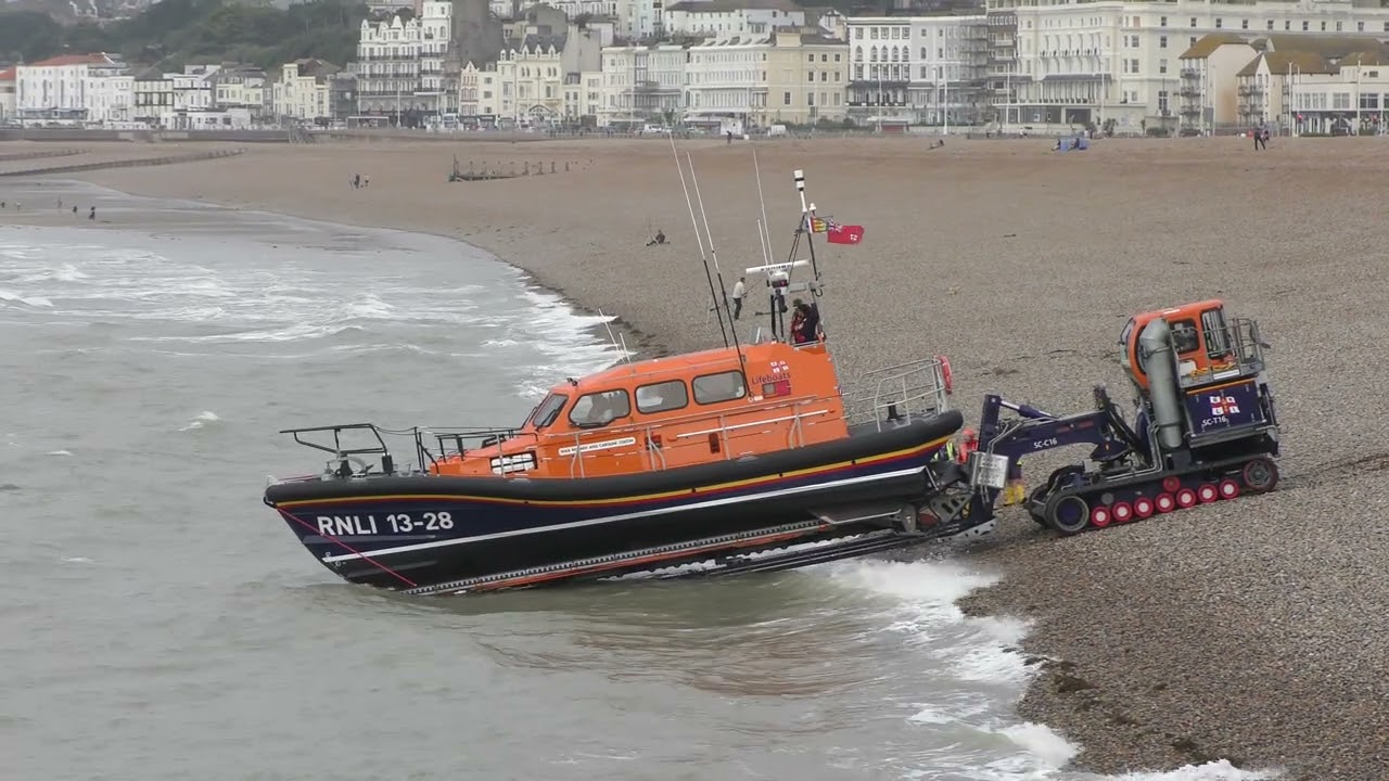 Hastings RNLI Lifeboat Launches on Exercise 1st Oct 2023