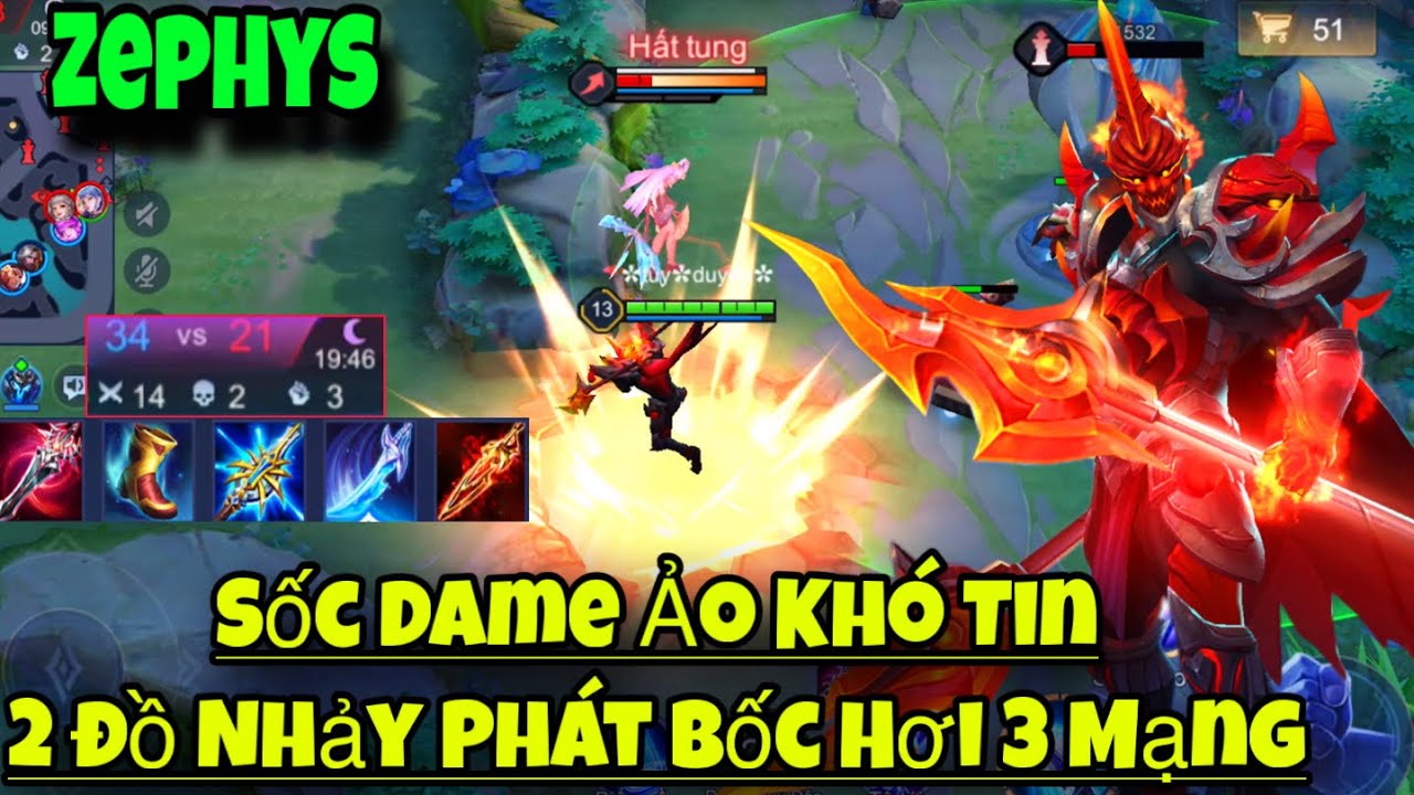 ZEPHYS Li&ecirc;n Qu&acirc;n || Chỉ 2 M&oacute;n Đồ Sốc Dame Ảo Kh&oacute; Tin Nhảy Ph&aacute;t Bốc Hơi 3 Mạng