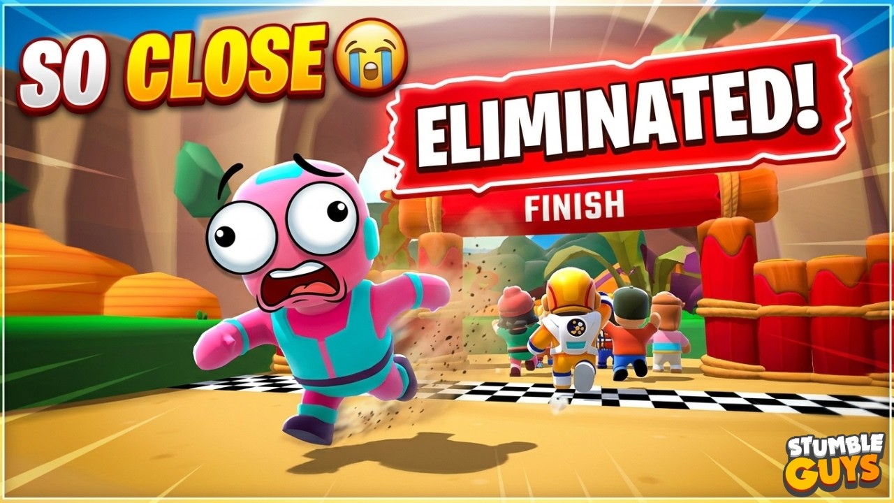 My First Stumble Guys Gameplay… I Was So Close to the Finish Line 😭