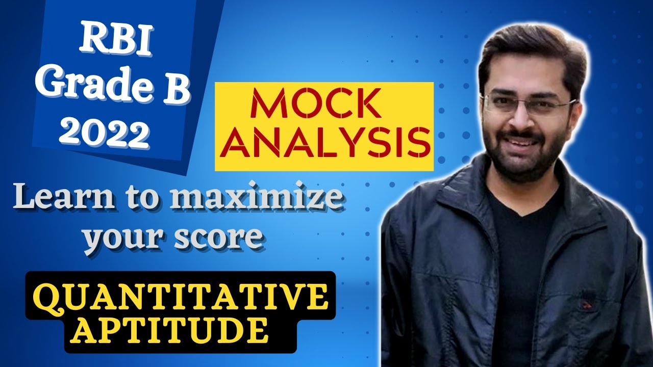 RBI Grade B | Phase 1 | Mock Analysis | Quantitative Aptitude