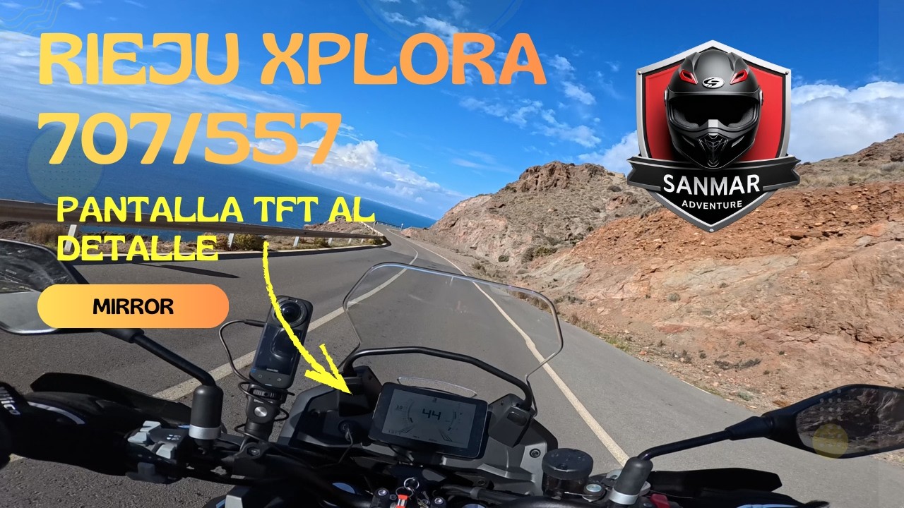 RIEJU XPLORA 707/557: Pantalla TFT al Detalle | MENÚS, GPS y Conexión Móvil (Mirror Screen)