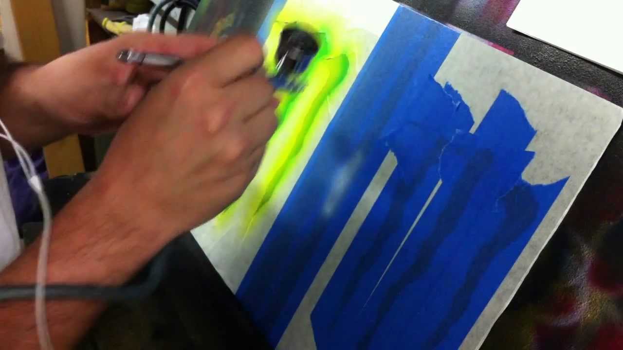 How To Airbrush the Monster Energy Logo Part 1