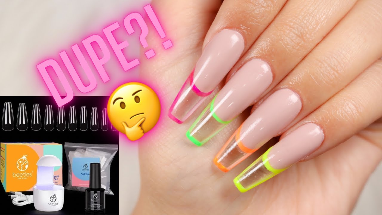 Testing the Viral Beetles Nail Kit | Apres GelX Dupe?! | Glass Nails