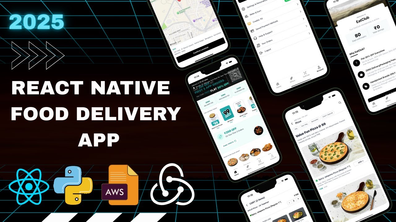 🔴 Let's build a Full Stack Food Delivery App with REACT NATIVE using Amazon AWS and FAST API