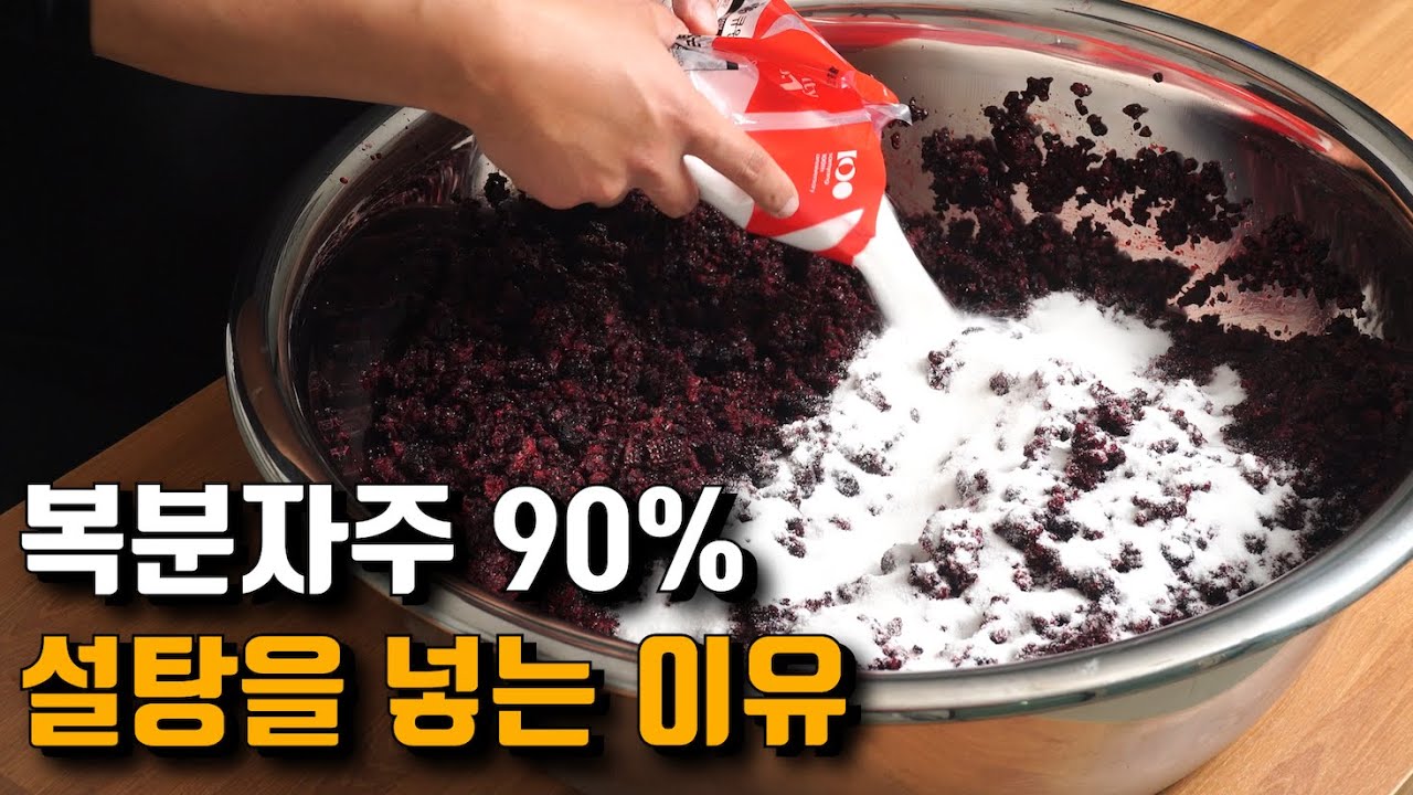 이유가 있구나..최강의 난이도, 설탕 없이 복분자 100% 복분자주 만들기 (오크 숙성 복분자 증류주, 복분자 와인, 복분자 담금주)