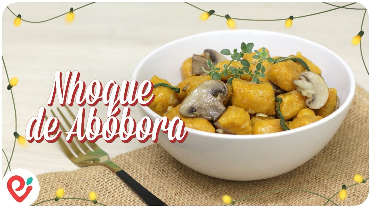 Nhoque de Abóbora com Cogumelos e Sálvia (Especial de Natal)