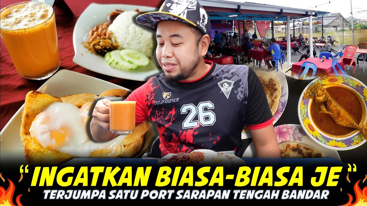 SYIOK WOO MELANTAK DEKAT SINI..Layan Sarapan Di WARUNG BALUN Tengah Bandar Kangar perlis