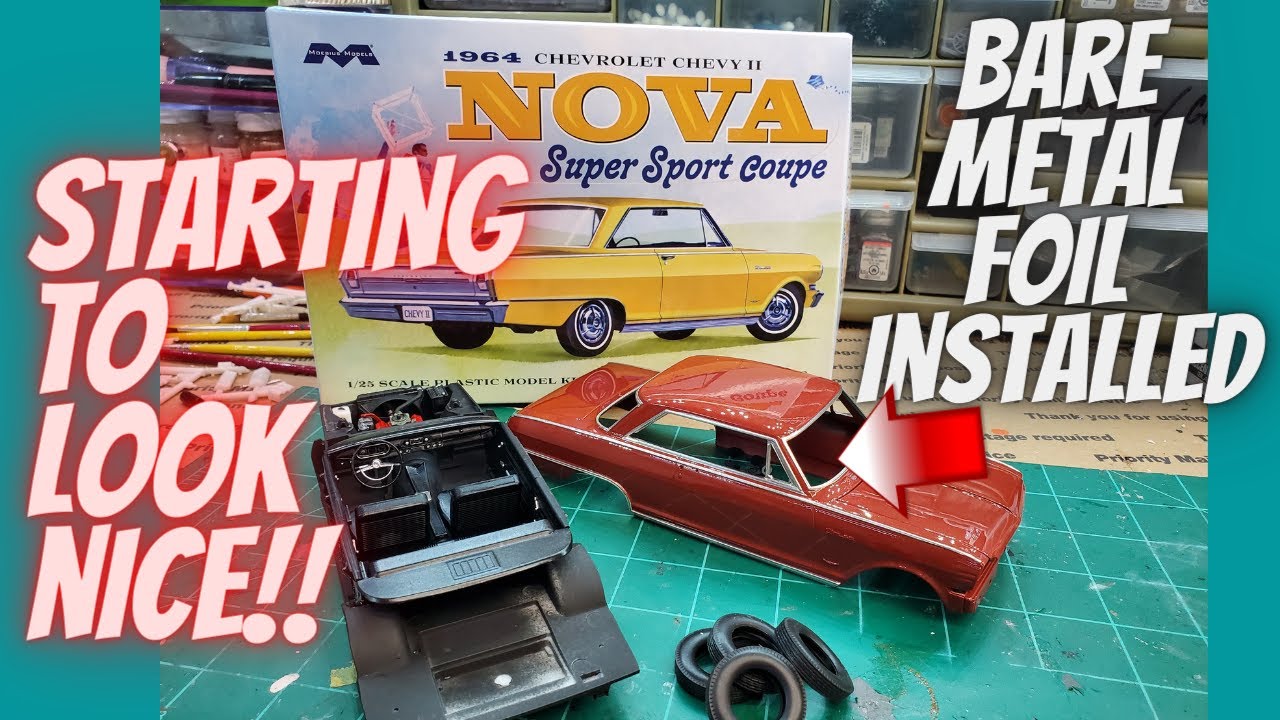 Moebius 1964 Nova SS PT2. Bare metal foil installed!