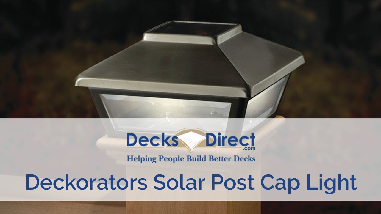Decorative Solar Post Cap for Wood Posts by Deckorators