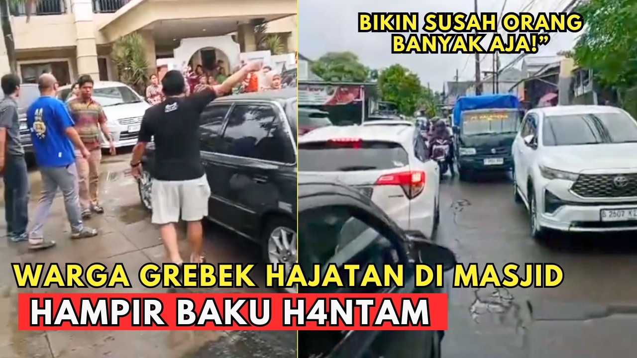 Hajatan di Masjid Bikin Emosi Warga, Jalan Umum Berubah Jadi Parkiran Tamu Undangan