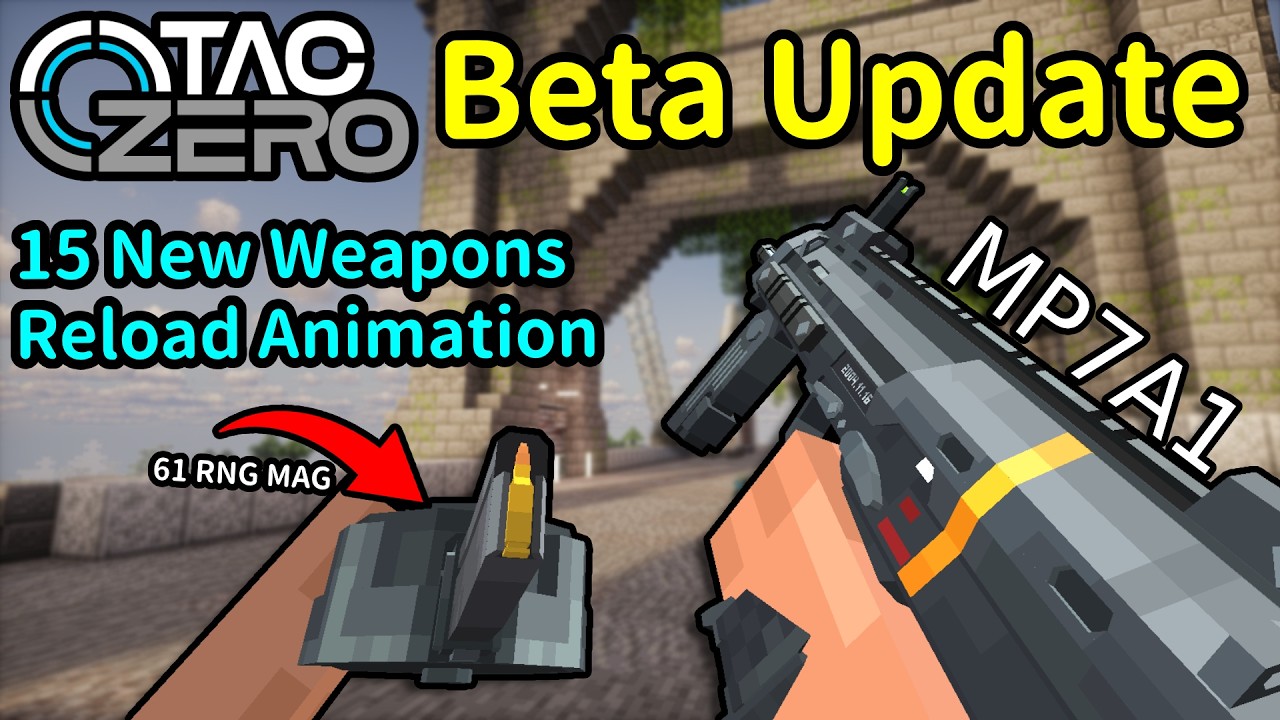 Minecraft TaCZ mod | NEW BETA UPDATE | ALL 15 new weapons RELOAD showcase