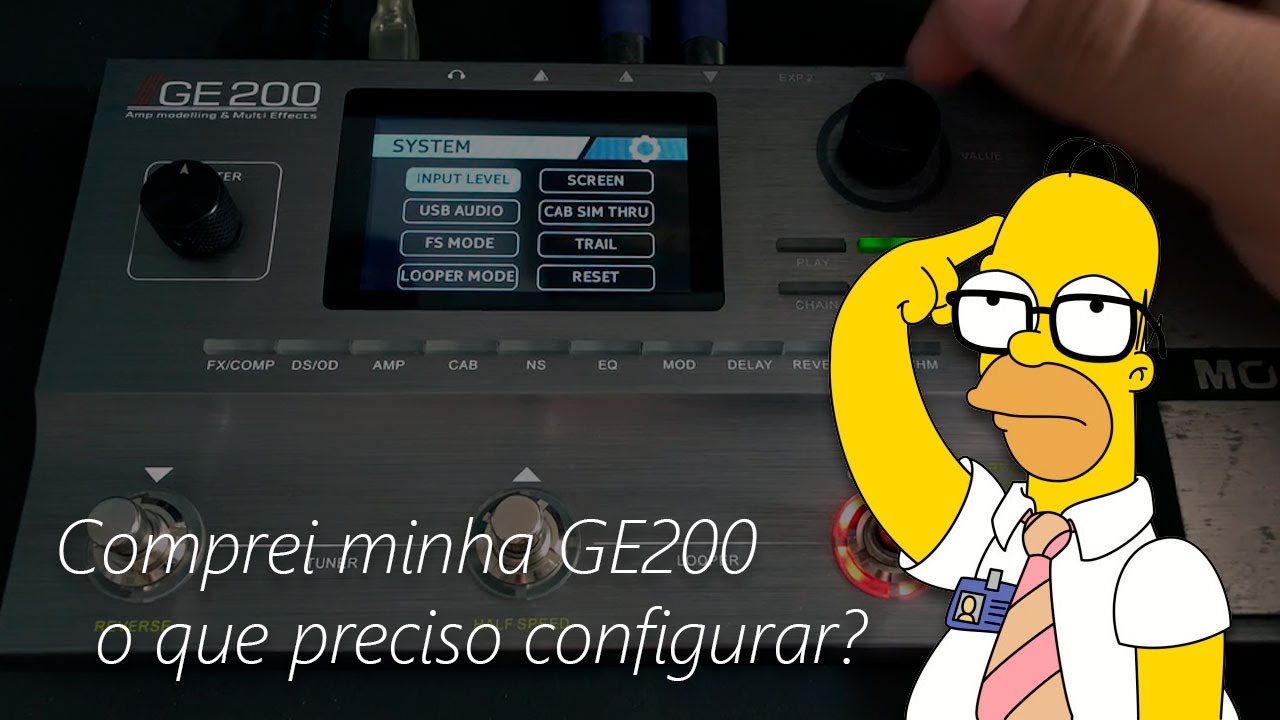 Mooer GE 200 - (FUNÇÕES DO SYSTEM)