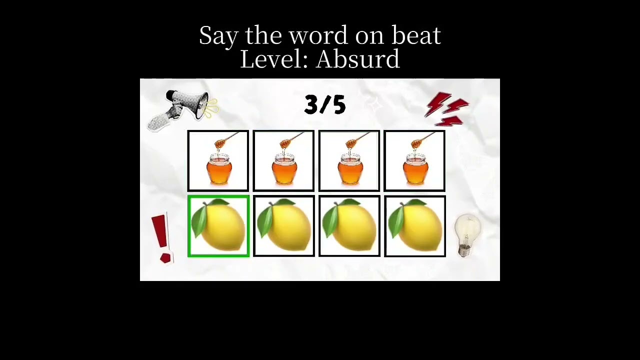 Say The Word On Beat Challenge | Level 1 - 5 | Level Easy to Insane