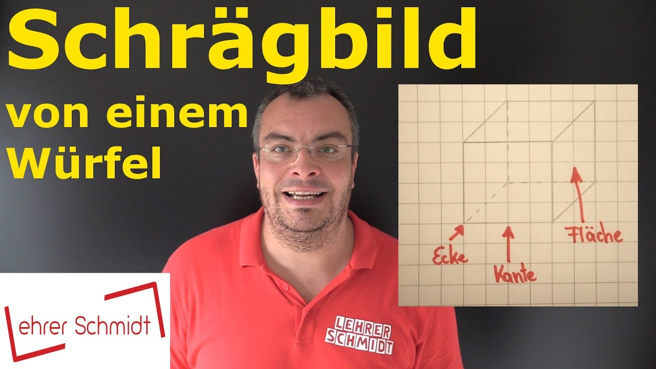 Schrägbild zeichnen | Würfel zeichnen | Mathematik - einfach erklärt | Lehrerschmidt