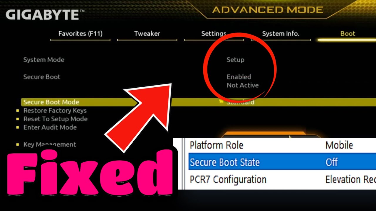 Secure Boot Enabled but NOT Active in BIOS -FIXED - Gigabyte | MSI | Asrock