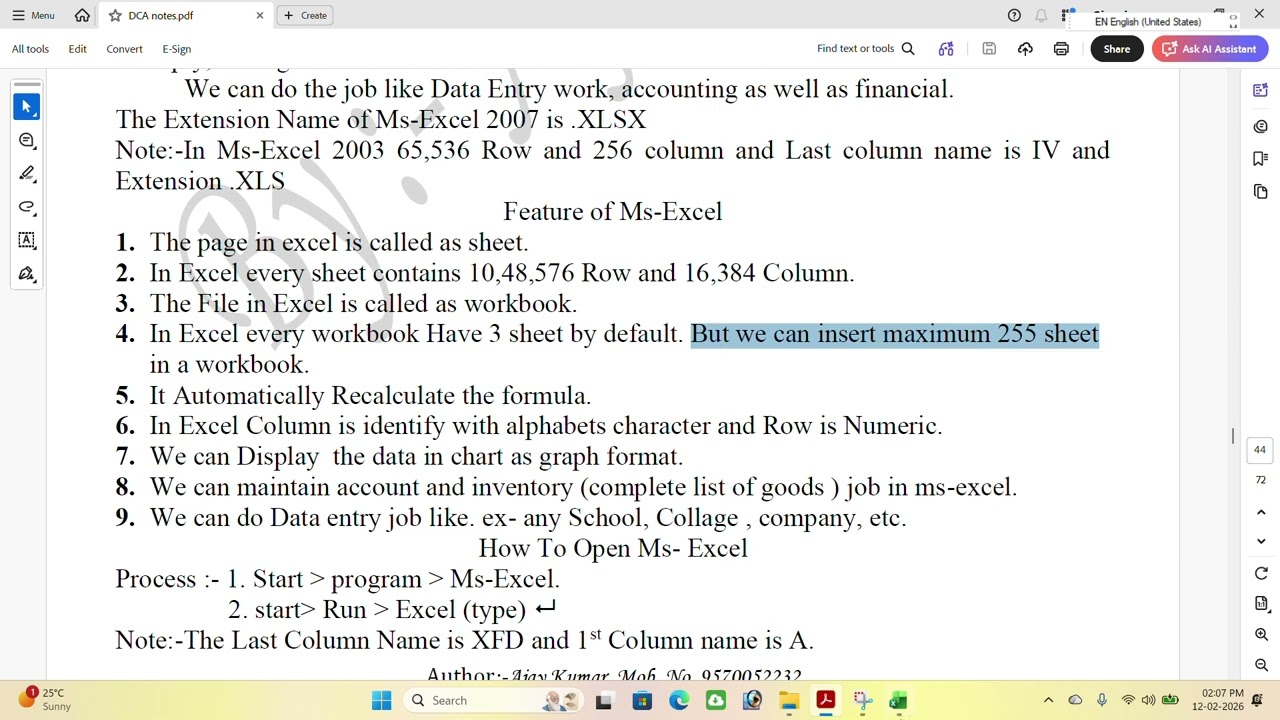 what is excel and what its features?