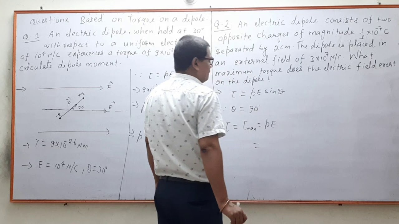 Problems based on Torque on Dipole