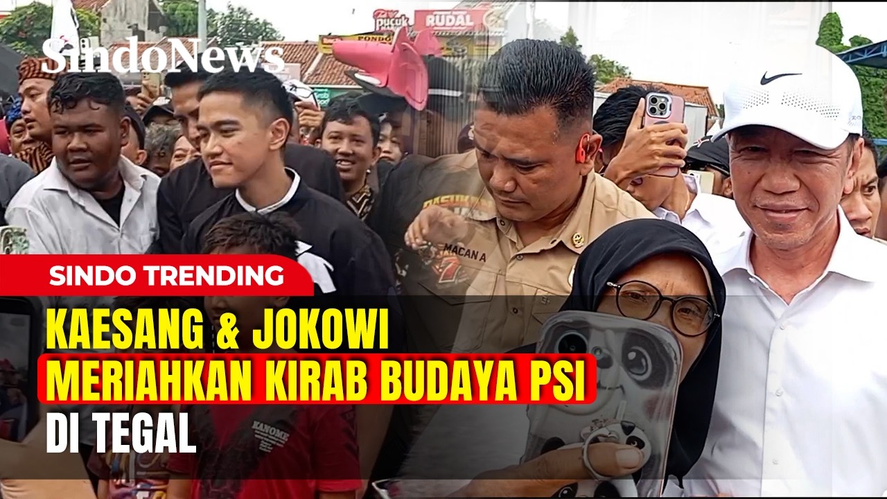 Kaesang & Jokowi Meriahkan Kirab Budaya PSI di Tegal | Sindo Trending | 15/02