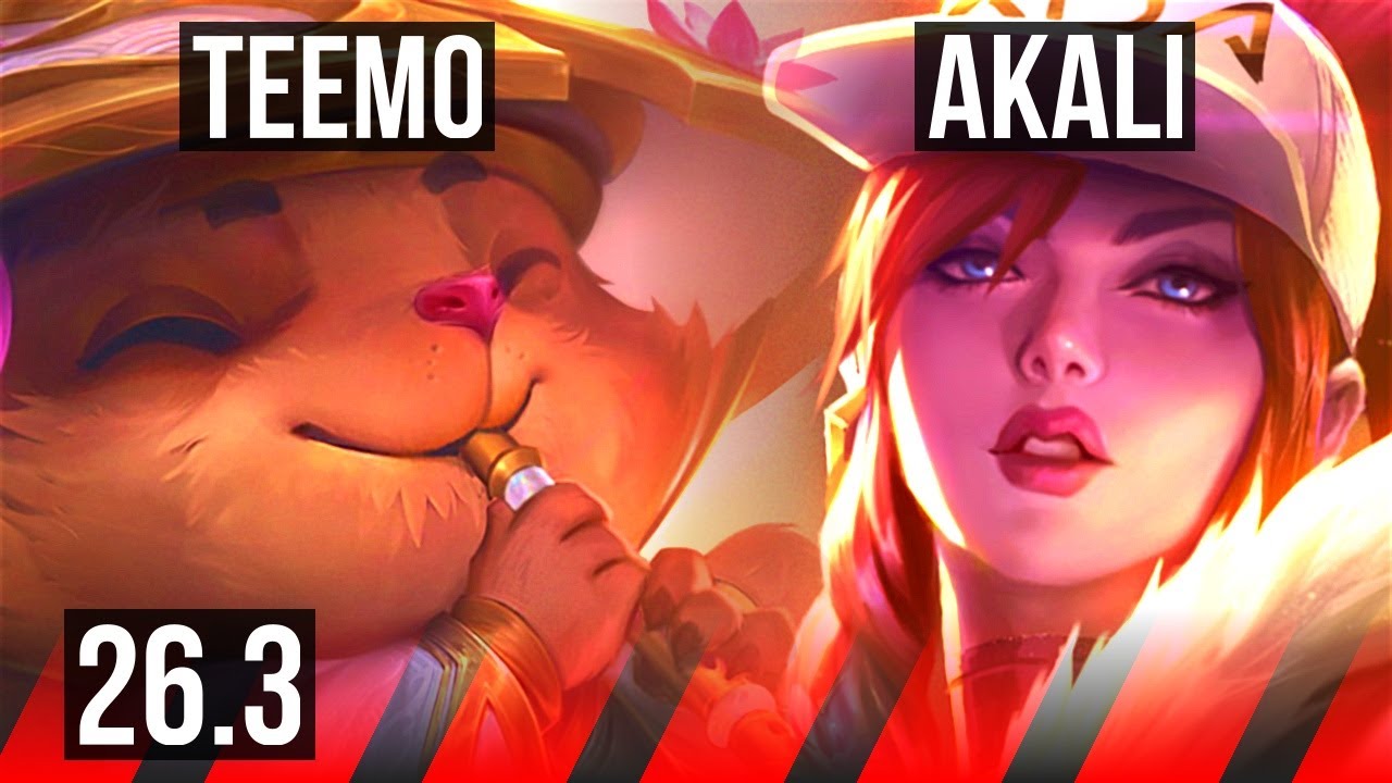 TEEMO vs AKALI (TOP) | Fleet Footwork | KR Diamond | 26.3