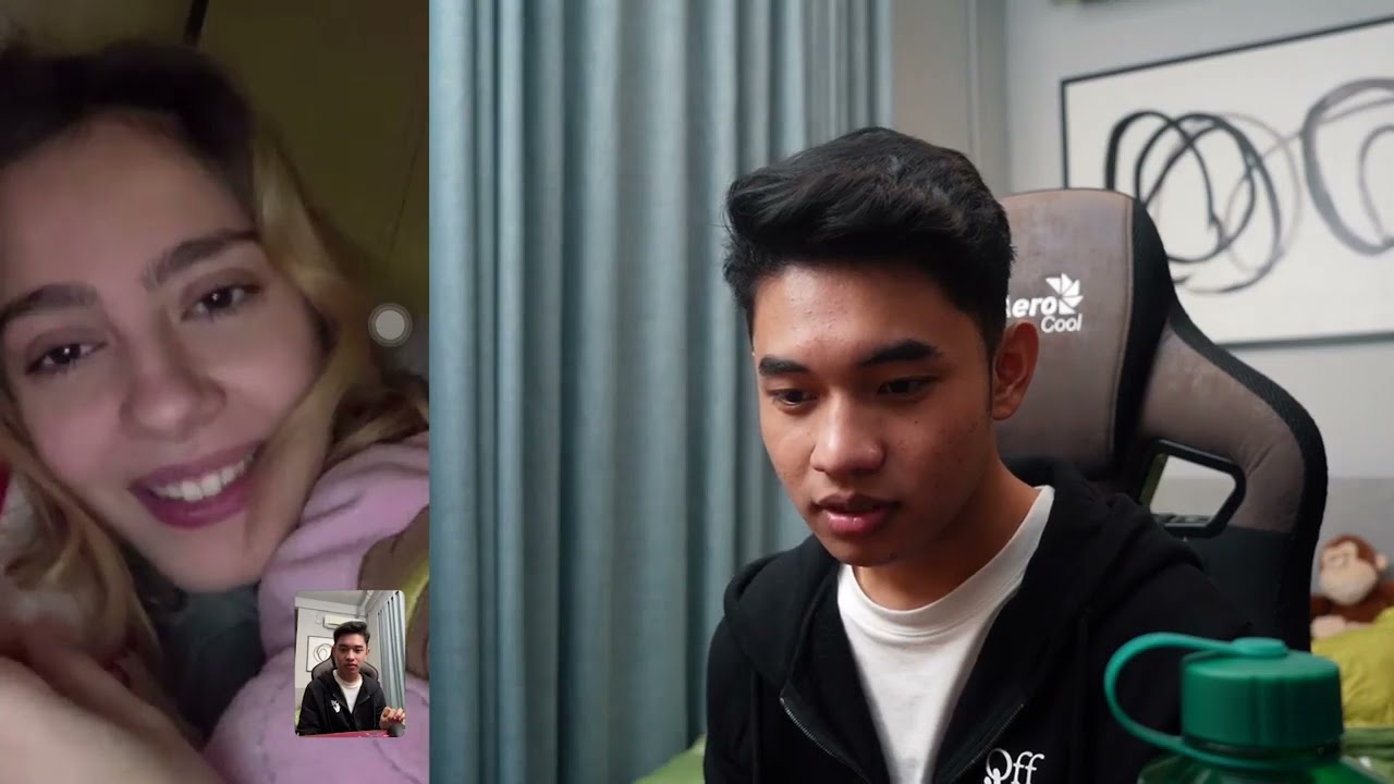 giulia baru bangun, langsung video call, ! ome tv international fiki naki