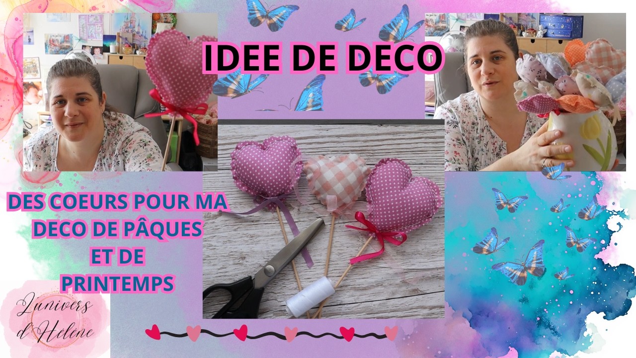 Des cœurs pour ma déco de Pâques ou de Printemps, je me suis éclatée #diy #faitmain #homedecor