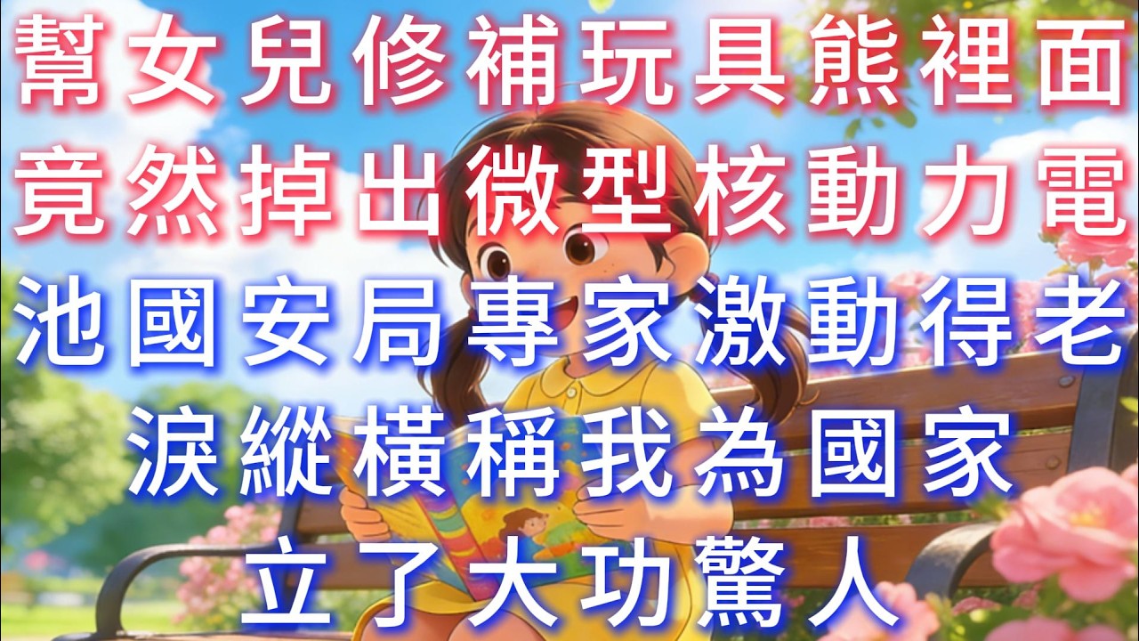 幫女兒修補玩具熊，裡面竟然掉出微型核動力電池，國安局專家激動得老淚縱橫，稱我為國家立了大功，驚人。