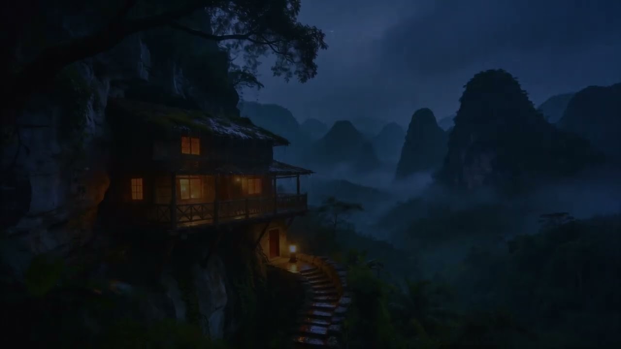 (No Thunder) DEEP SLEEP HEALING😴 Ethereal Soothing Rain Ambient Music Meditation & Stress Relief🕊