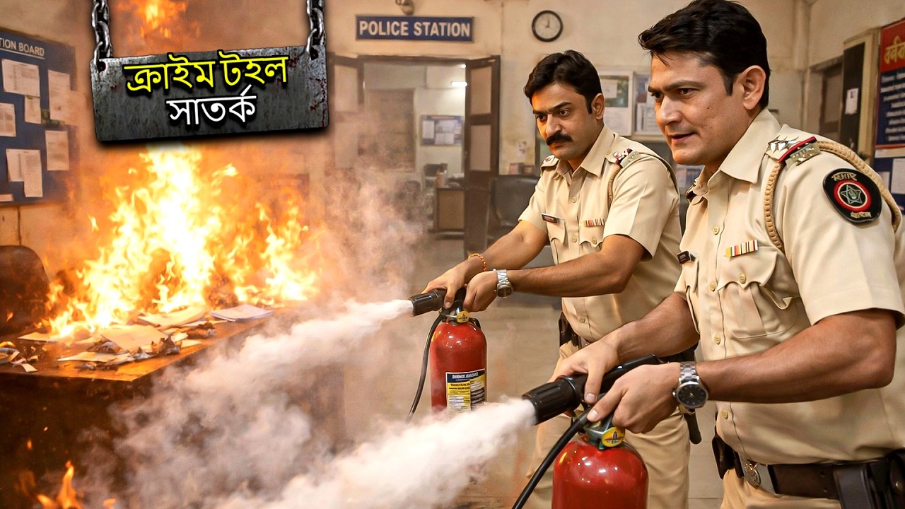 থানায় আগুন নেভাচ্ছেন দুই পুলিশ সদস্য | CRIME PATROL SATARK | Bengali Crime Serial 2026