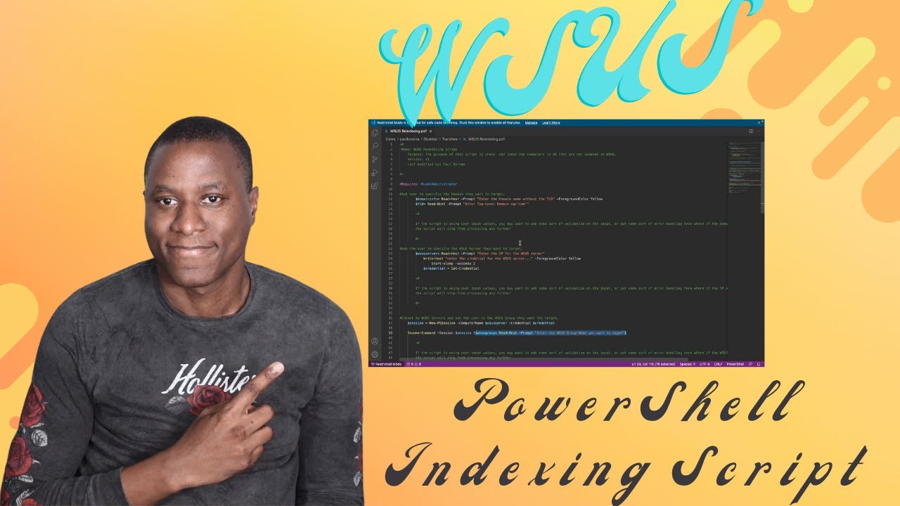 Windows Server Update Services (WSUS) PowerShell Indexing Script