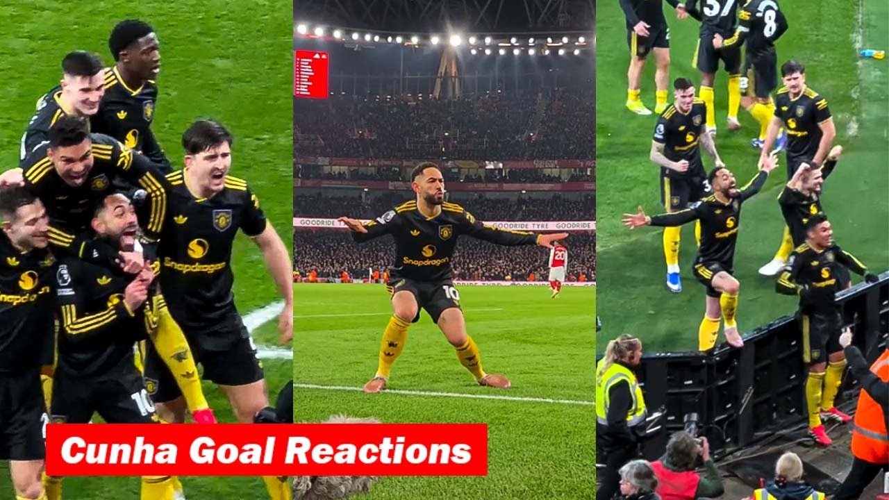 Man United Fans Reactions to Cunha Late Winner Goal vs Arsenal