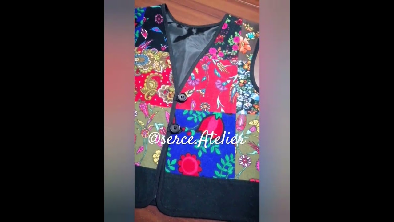 Patchwork pazen Yelek #tasarım #fashion #yelek #patchwork #pazen