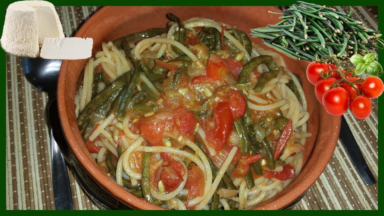 Pasta con fagiolini mascalesi e pomodorini - Le Ricette di zio Roberto