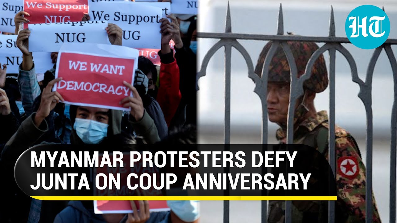 Protests mark one year of Myanmar coup; U.S. imposes fresh sanctions