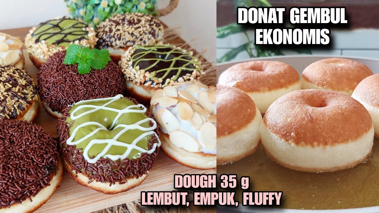 INI TIPS PEMBUATAN DONAT EKONOMIS GEMBUL!! TANPA CETAKAN !!DOUGH 35 G DENGAN TEKSTUR LEMBUT FLUFFY!