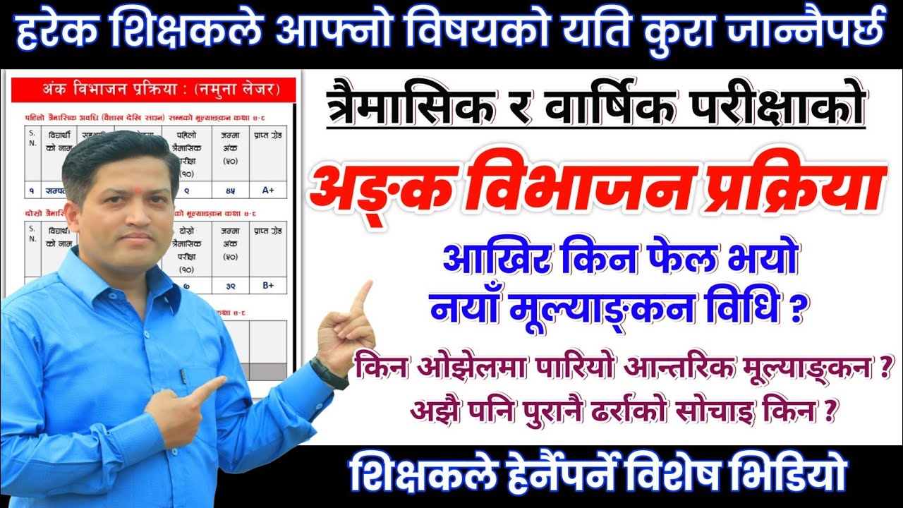 अंक विभाजन प्रक्रिया Term and Final Exam | Internal Evaluation | New Evaluation System | for School