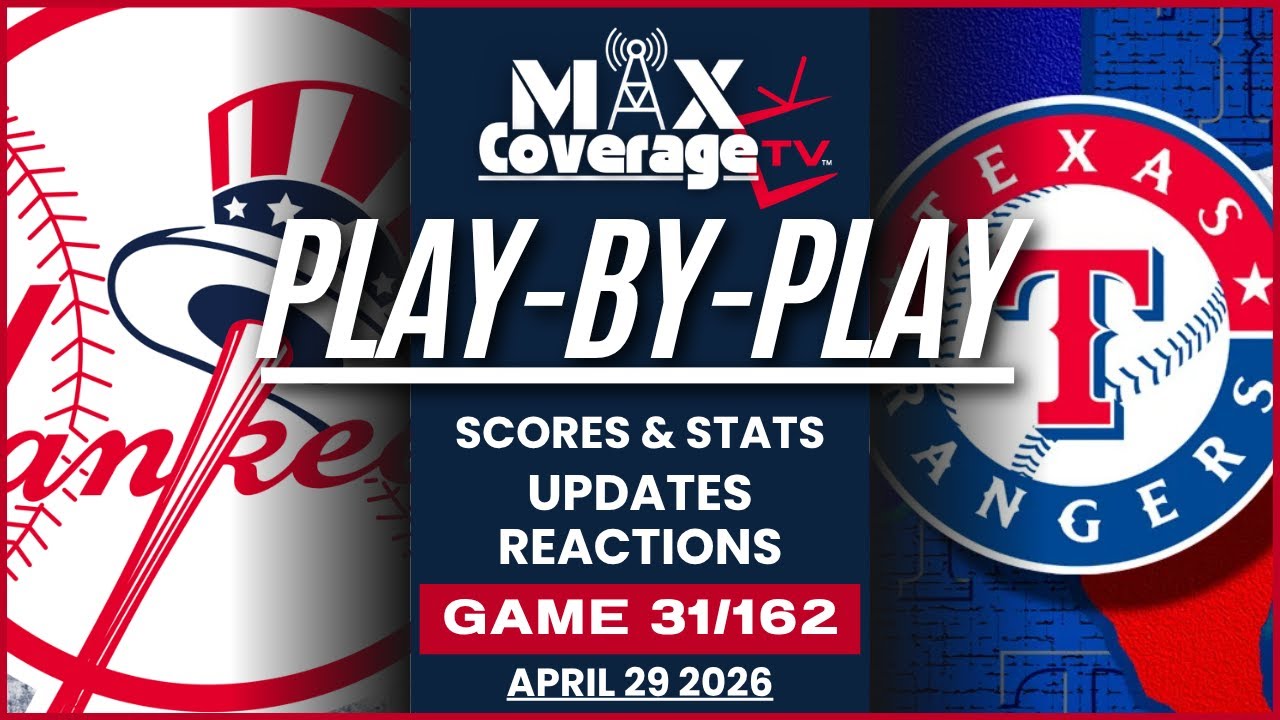 🔴LIVE - New York Yankees vs Texas Rangers - Play-By-Play & Reactions (4/29/26)