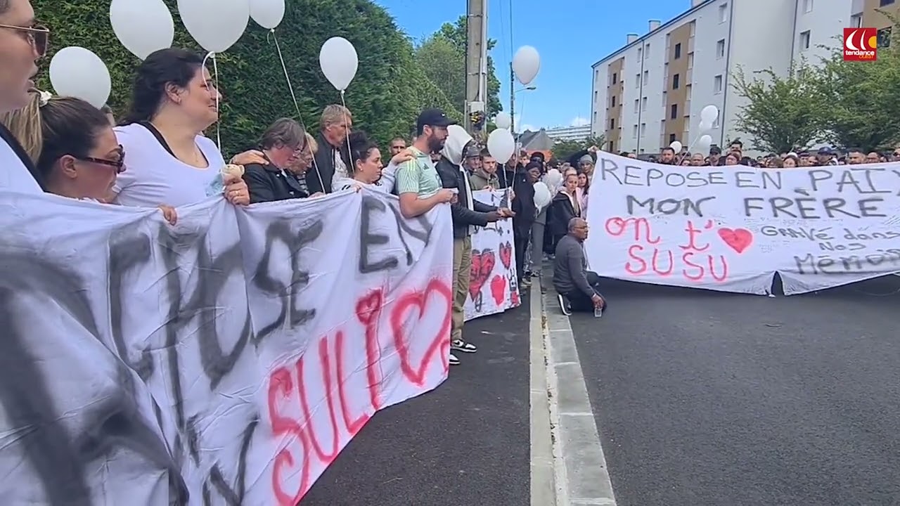 A Cherbourg, une marche blanche en hommage à Sulivan, 19 ans, tué par une policière