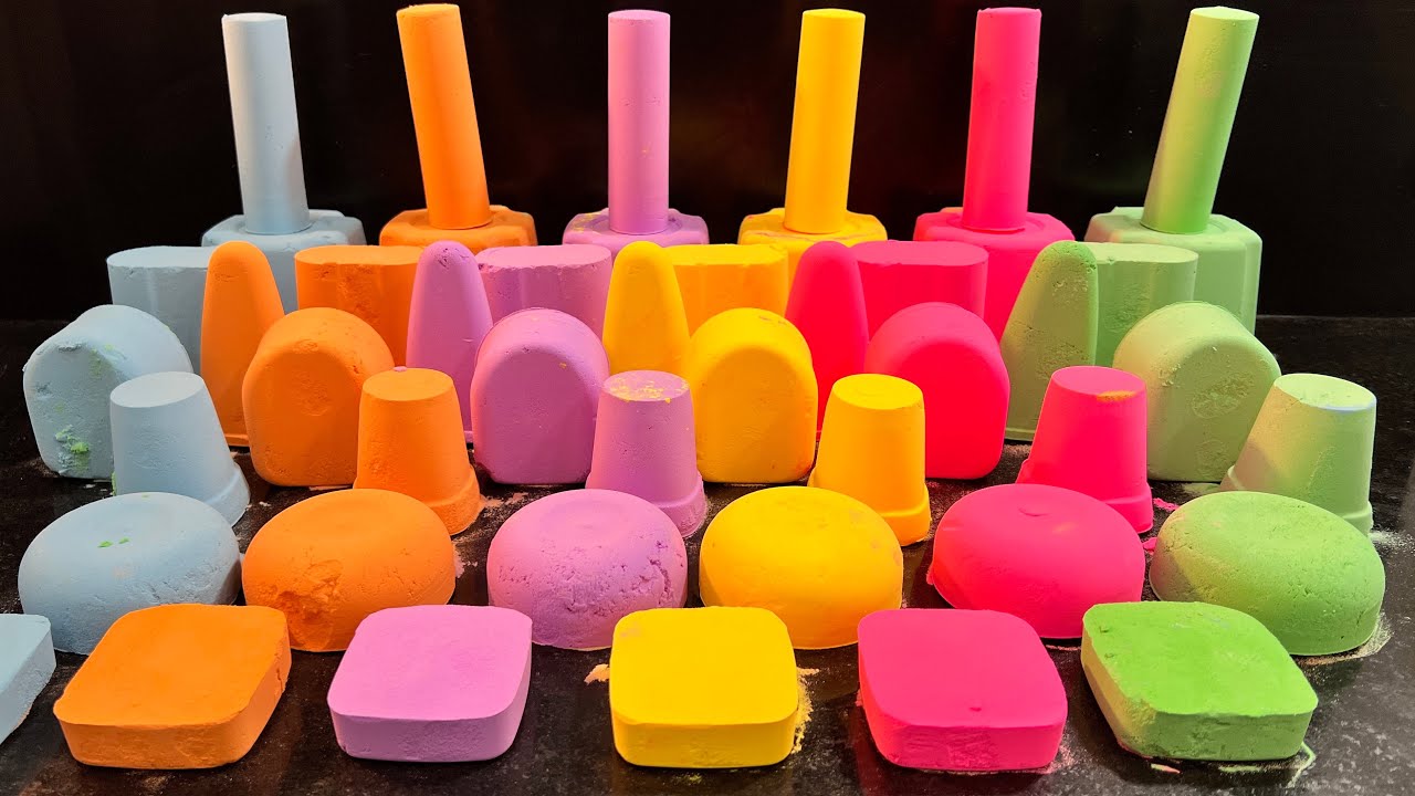 Rainbow Baking Soda ASMR Ultra Relaxing Crunchy Sounds, colour Therapy