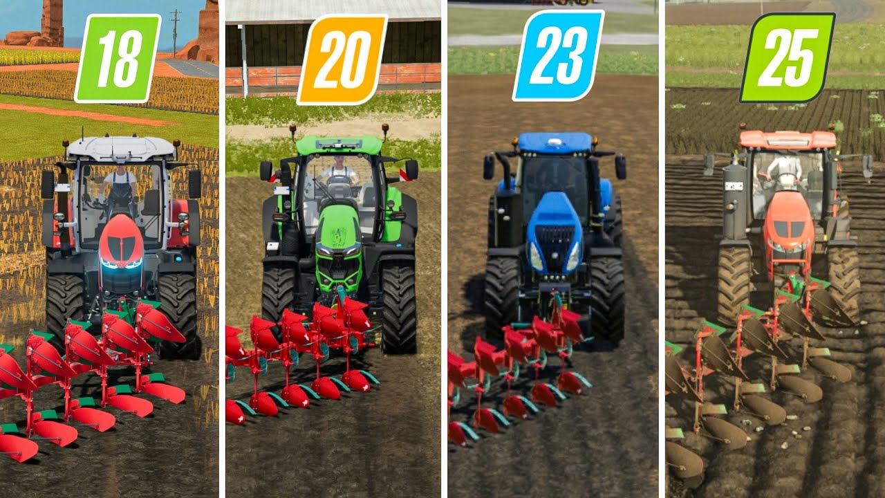 Fs18 Vs Fs20 Vs Fs23 Vs Fs25 | Plowing (Deformation) | Timelapse