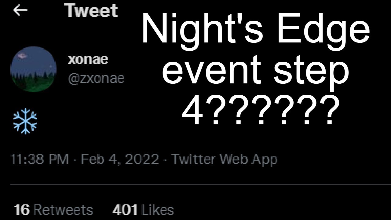 A hint for the final step of the Night's Edge event? (Roblox Arsenal)