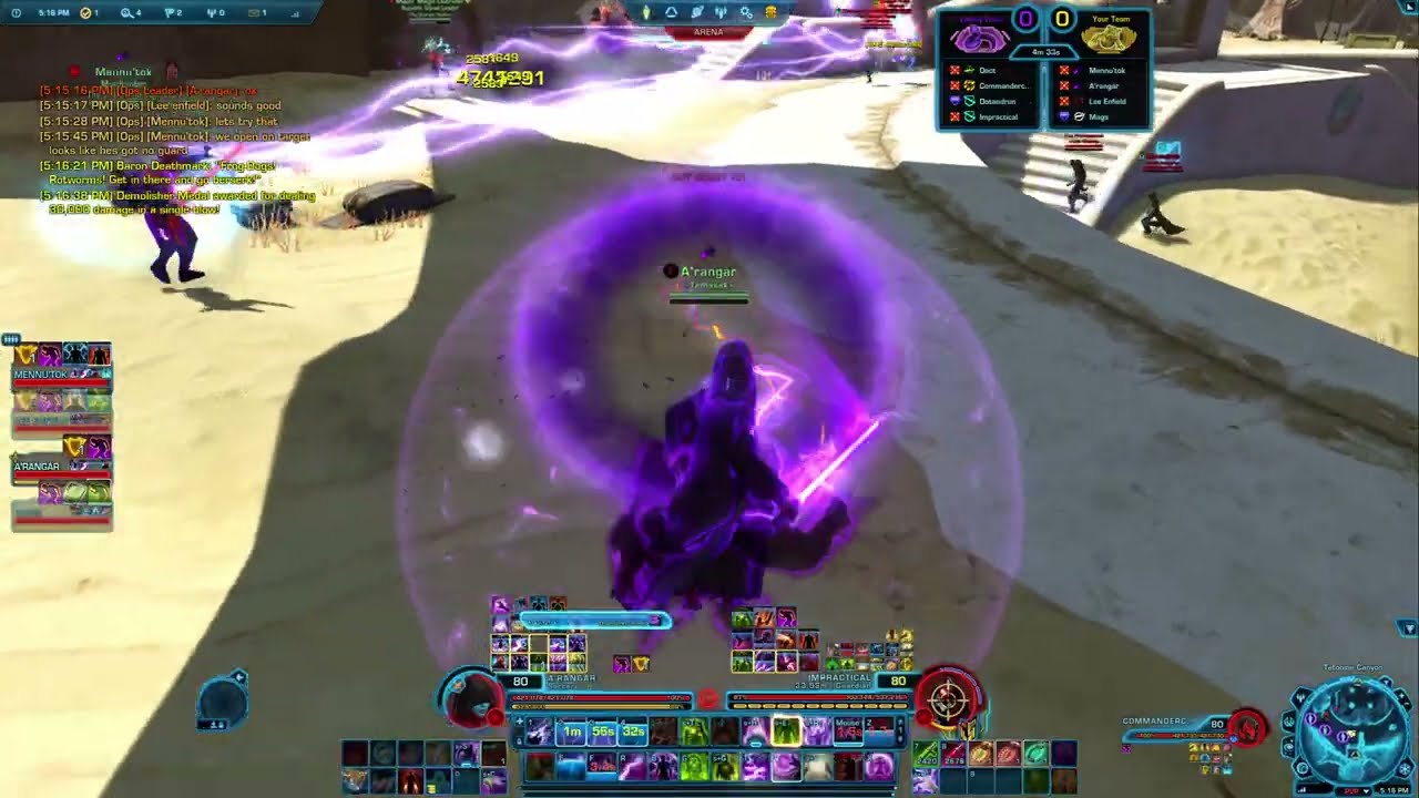 SWTOR Arena 13-09-25 Sorcerer (a great nail-biter match for the ages with @NikoStark1: woo hoo!)