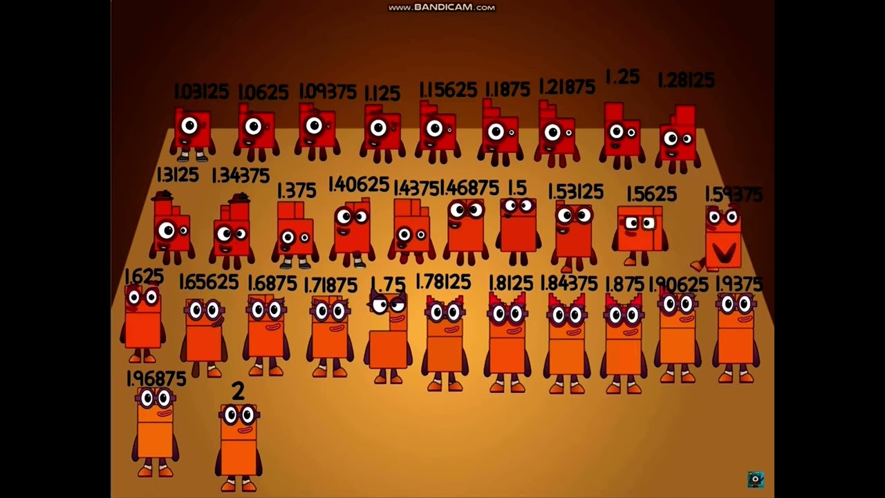 Numberblocks band thirty-seconds 1.03125-2