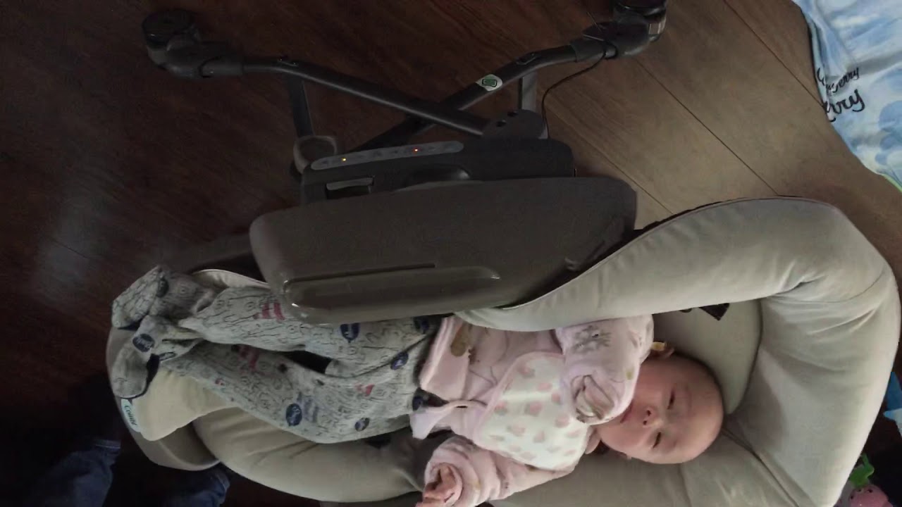 How to calm a crying baby  First time in swing bed